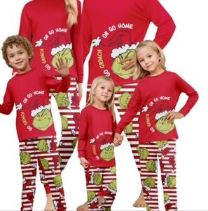 Grinch Kids Pajamas Set - Red